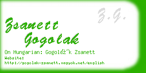 zsanett gogolak business card